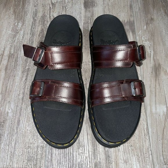 Dr. Martens Unisex Sandals Myles Buckles Straps  Slides Leather Size 12 Doc  - Picture 2 of 3